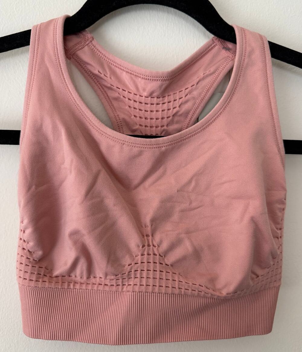 Sweaty Betty Bloom Pink Stamina Sports Bra Med Support Compression Small SZ 6